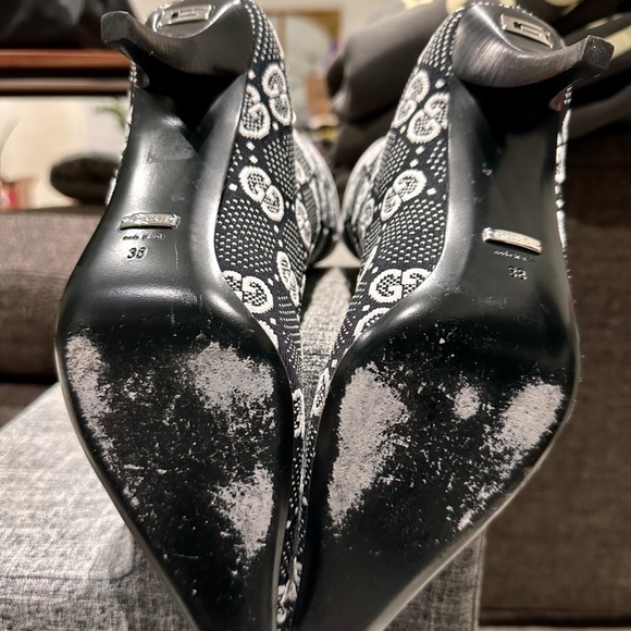 Gucci GG 75mm Knit Ankle Boots Size 7 - Picture 9 of 13